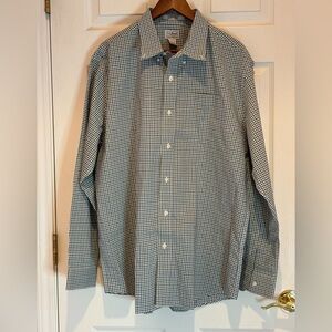 L.L.Bean 100%cotton  plaid men’s XL button down shirt